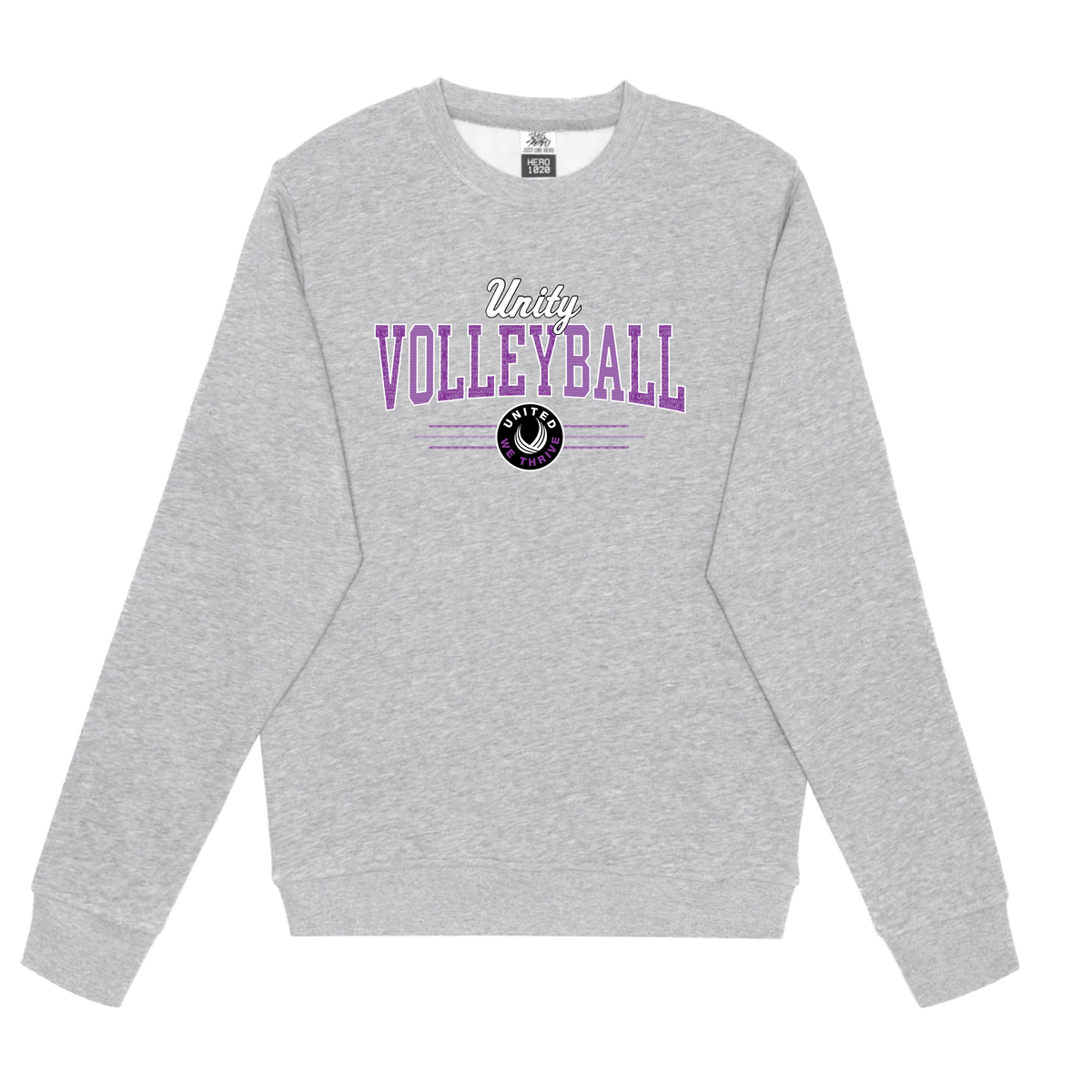 Unity Volleyball Premium Crewneck- Collegiate Logo Purple (Print Logo ...