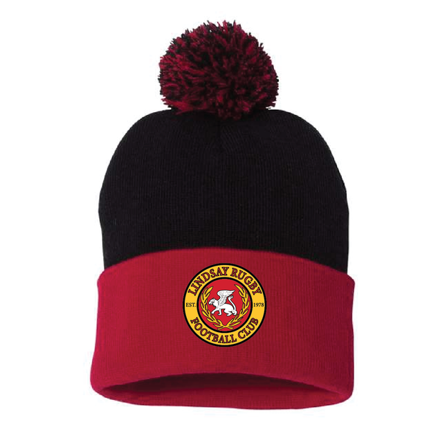 12" Pom-Pom Cuffed Beanie (Patch Logo)
