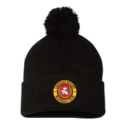 12" Pom-Pom Cuffed Beanie (Patch Logo)
