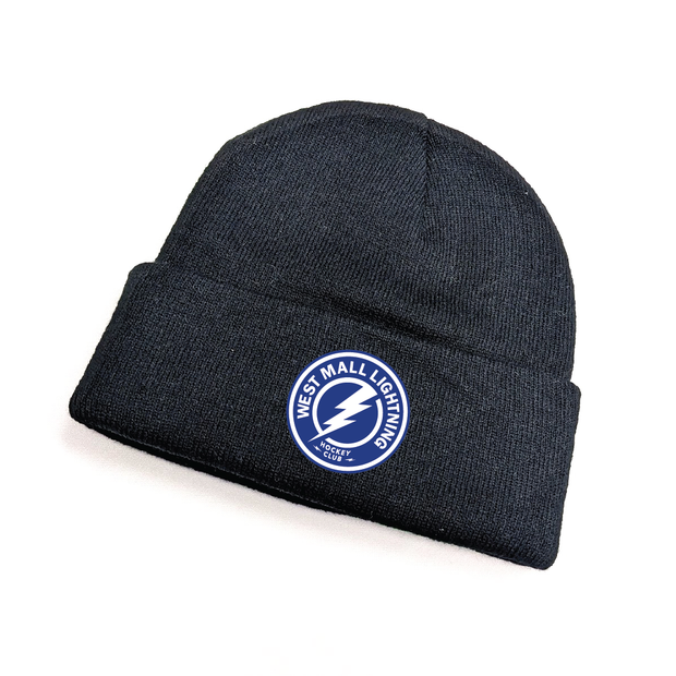 West Mall Lightning Knit Cuff Toque (Custom Patch Logo)
