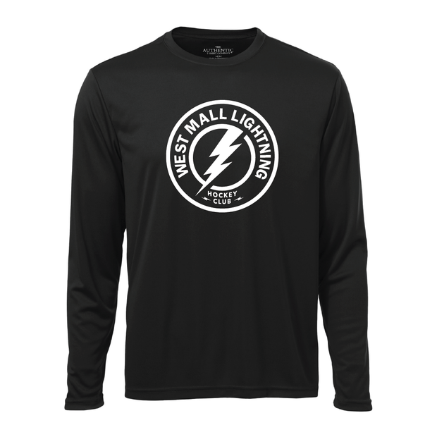West Mall Lightning Long Sleeve Performance Tee (Print Logo)