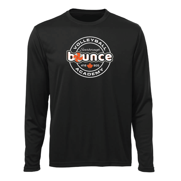 Bounce Volleyball Long Sleeve Performance Tee (Print Logo)