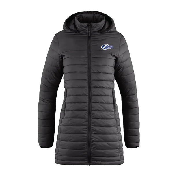 Lightning Glacier Bay ladies Full Length Puffy Jacket (Embroidered Logo)