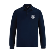 Newton's Grove Knights Long Sleeve Pique Mesh Polo (Print Logo)