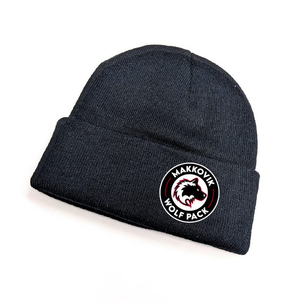 Makkovik Wolf Pack Knit Cuff Toque (Custom Patch Logo)