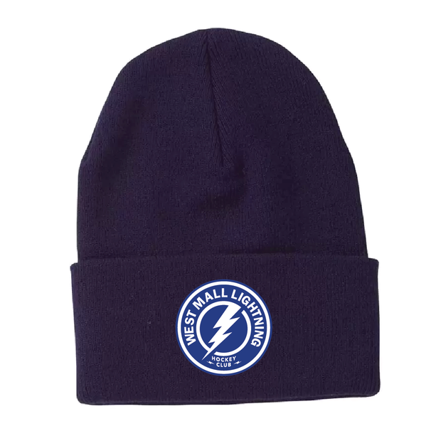 West Mall Lightning Knit Cuff Toque (Custom Patch Logo)