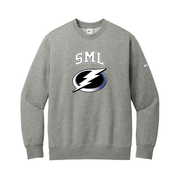 Lightning Nike Club Fleece Swoosh Crewneck Sweatshirt (Patch Logo)