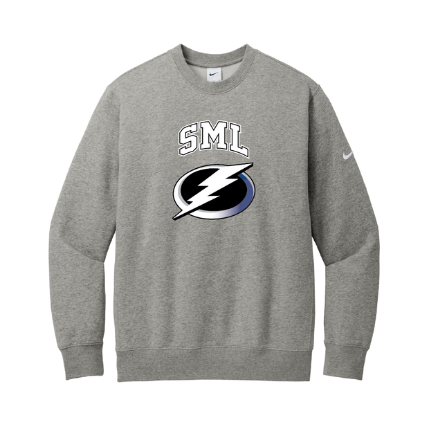 Lightning Nike Club Fleece Swoosh Crewneck Sweatshirt (Patch Logo)