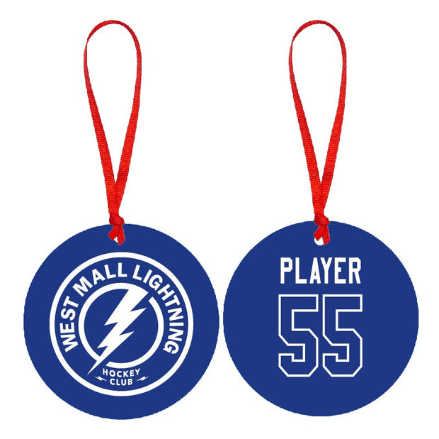 West Mall Lightning Holiday Ornament (Sublimated Design)