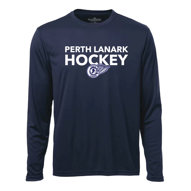 Perth Lanark Wings Long Sleeve Performance Tee (Print Logo)