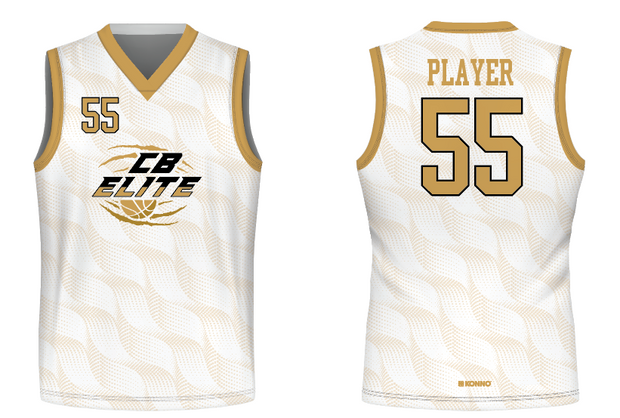 CB ELITE Shotcaller Baketball Jersey - White (sublimated)