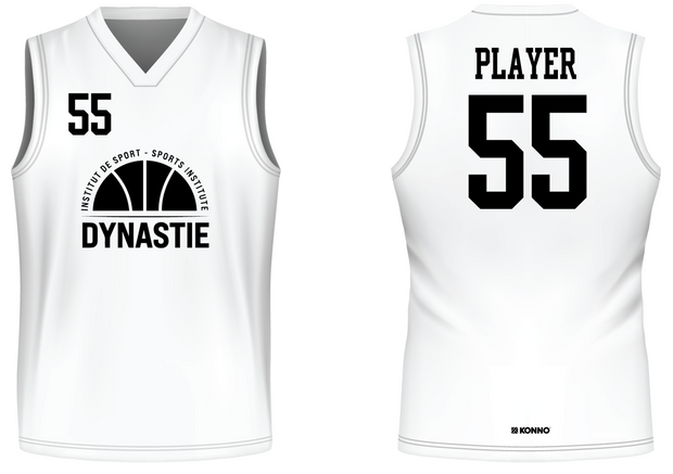 DYNASTIE Shotcaller Baketball Jersey - White (sublimated)