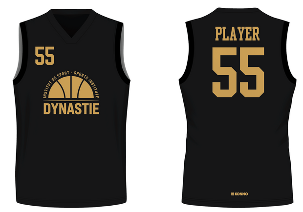 DYNASTIE Shotcaller Baketball Jersey - Black (sublimated)