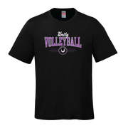 Unity Volleyball Cotton/Blend Tee- Collegiate Purple (Print Logo)