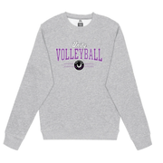 Unity Volleyball Premium Crewneck- Collegiate Logo Purple (Print Logo)