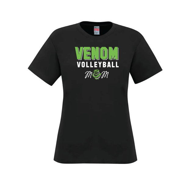 Venom Volleyball Cotton/Blend MOM Tee (Print Logo)