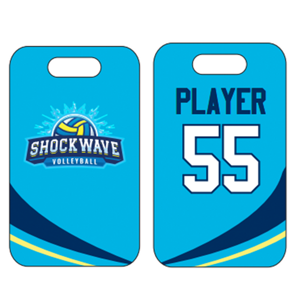 Shockwave Volleyball Custom Bag Tag (Sublimated)