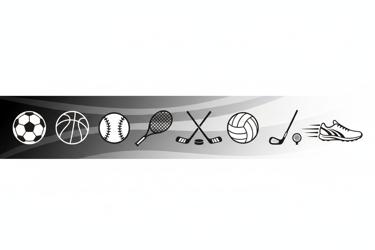 Cool black and white sports banner
