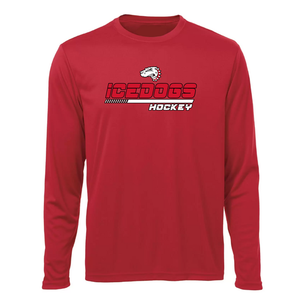 Orillia Ice Dogs Long Sleeve Performance Tee (Pro Print Logo)