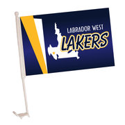 Labrador West Lakers Car Flag (Sublimated Logo)