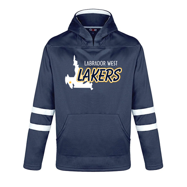 Labrador West Lakers Hockey Hoodie (Twill Patch Full Logo Light)