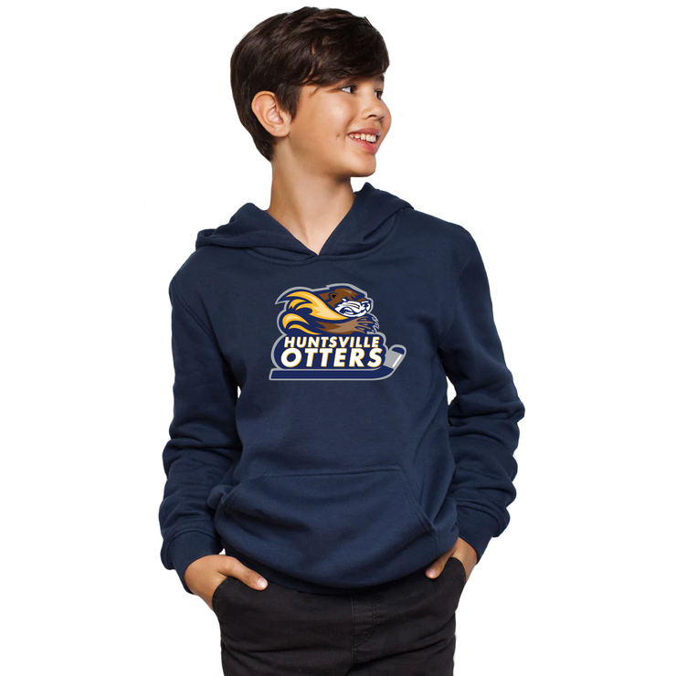 Otters Premium Navy Youth Hoodie (Patch Logo)