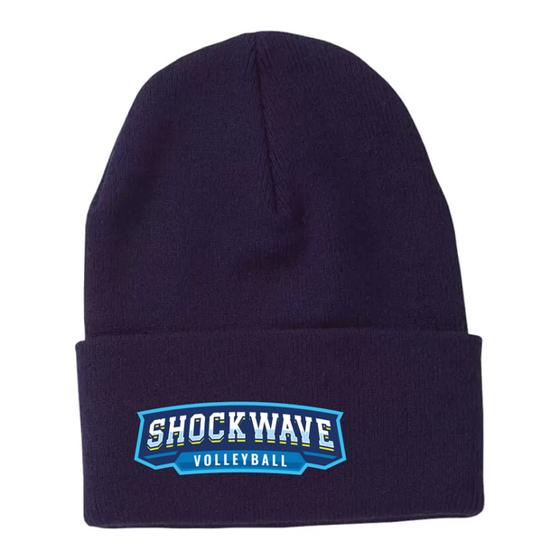 Shockwave Volleyball Knit Cuff Toque (Custom Patch Logo)