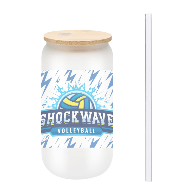 Shockwave Libbey Glass Cup (Sublimated Design)