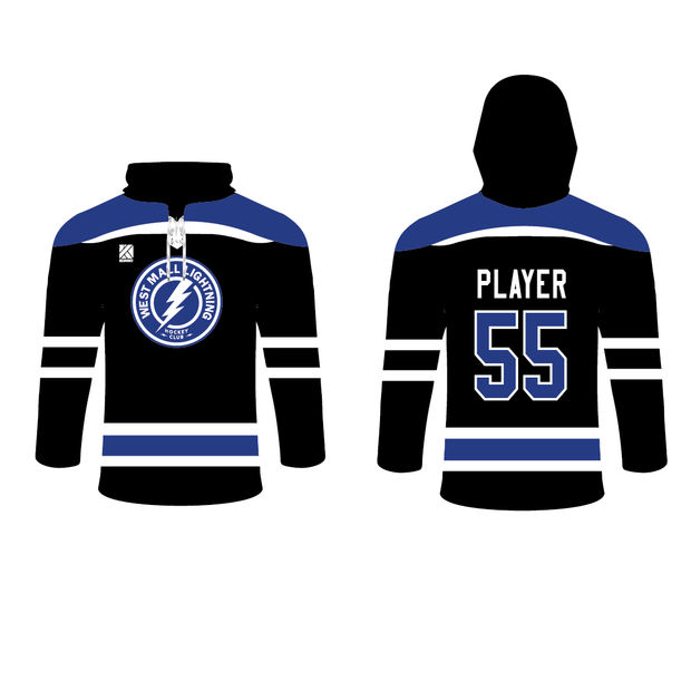 West Mall Lightning Custom Hockey Hoodie (Sublimated)