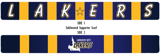 Labrador West Lakers Supporter Scarf (Sublimated)