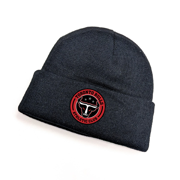 Toronto Bulls Knit Cuff Toque (Custom Patch Logo)