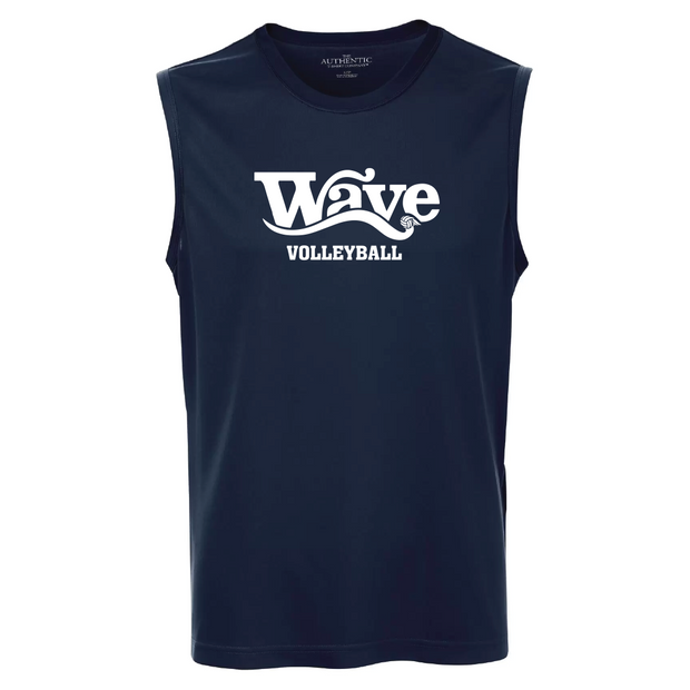 Wave Volleyball Sleeveless Performance Tee (Print Logo)