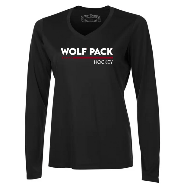 Makkovik Wolf Pack Long Sleeve Performance Tee (Print Pro Logo)