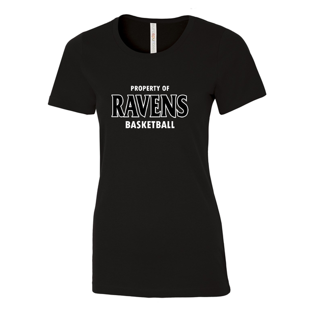 Ravens Black "Property Of" Ring Spun Tee (Print Logo)