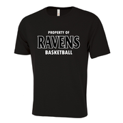 Ravens Black "Property Of" Ring Spun Tee (Print Logo)