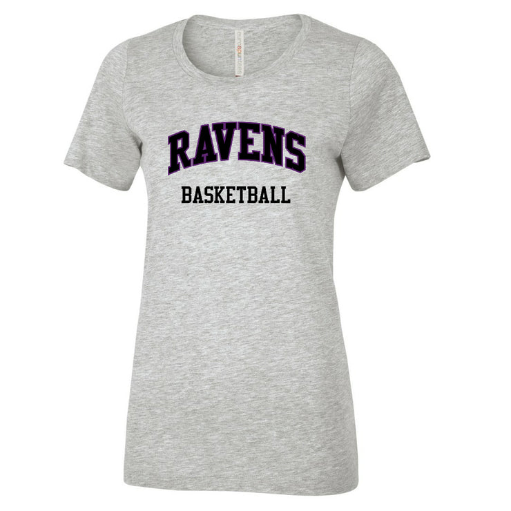 "Ravens" Grey Ring Spun Tee (Print Logo)
