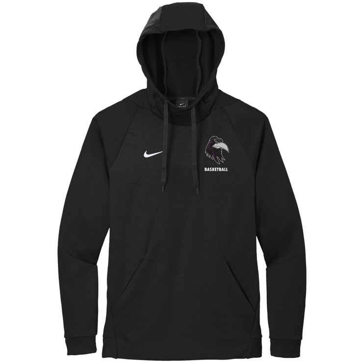 Ravens "Property Of" Nike Therma-FIT Pullover Fleece Hoodie (Print Logo)