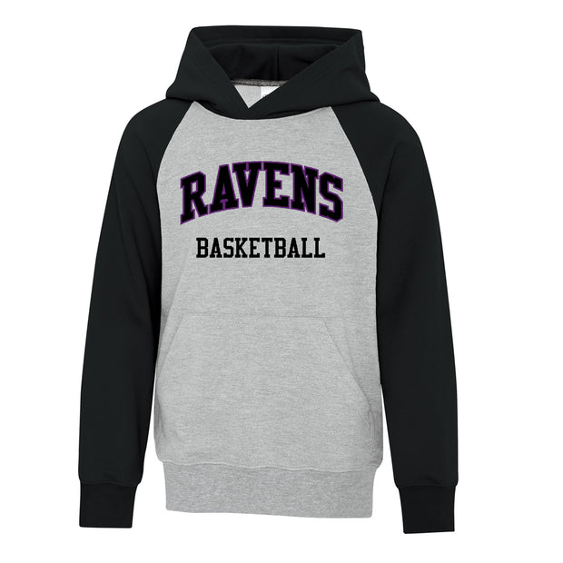 "Ravens" Two-Tone Hoodie (Print Logo)