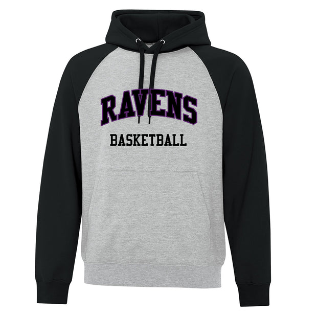 "Ravens" Two-Tone Hoodie (Print Logo)